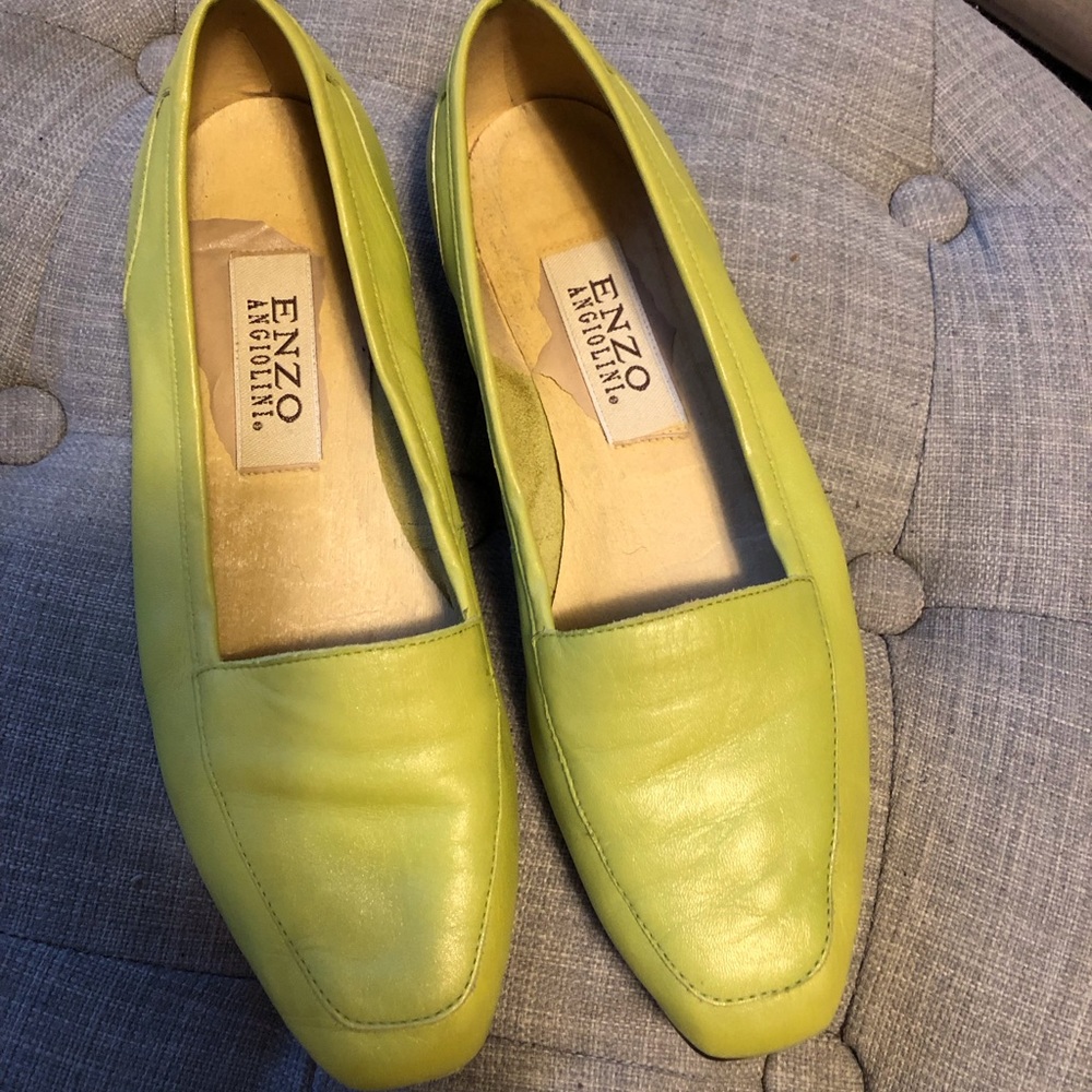 Enzo Angiolini Leather flat with leather sole.